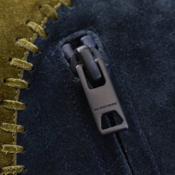 BURBERRY Prorsum: Navy Blue, Patchwork "Allison" Over The Knee Boots - Picture 9 of 10